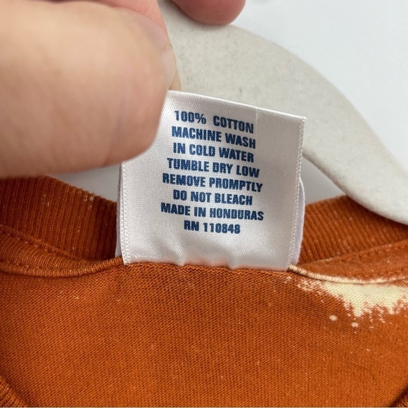 Tailgate Tees by Gabby Lace-trim t-shirt Texas longhorns orange tie-dye Sz S - Picture 5 of 8